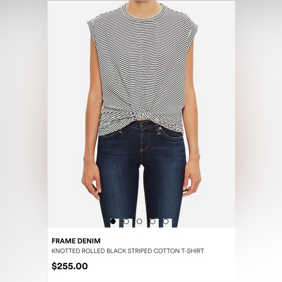 Frame rolled knot tee - Picture 2 of 11